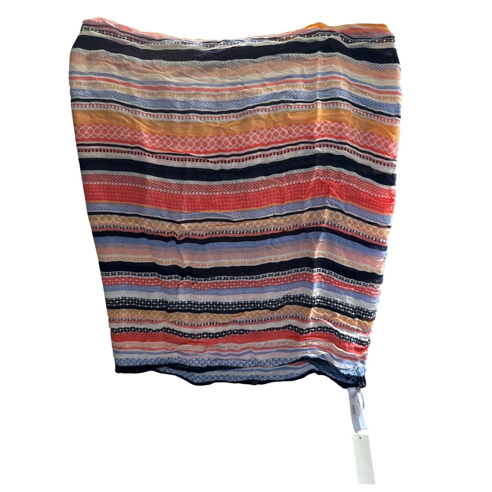 Talbots Striped Multi-Colored Infinity Scarf Visc… - image 4